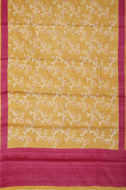 Image of A Beautiful Tussar Silk Embroidery Saree