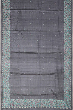 Image of A Beautiful Tussar Silk Embroidery Saree