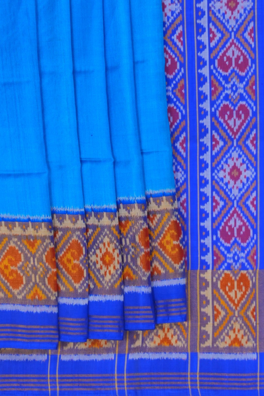 Image of Rajkot Silk Blue Saree