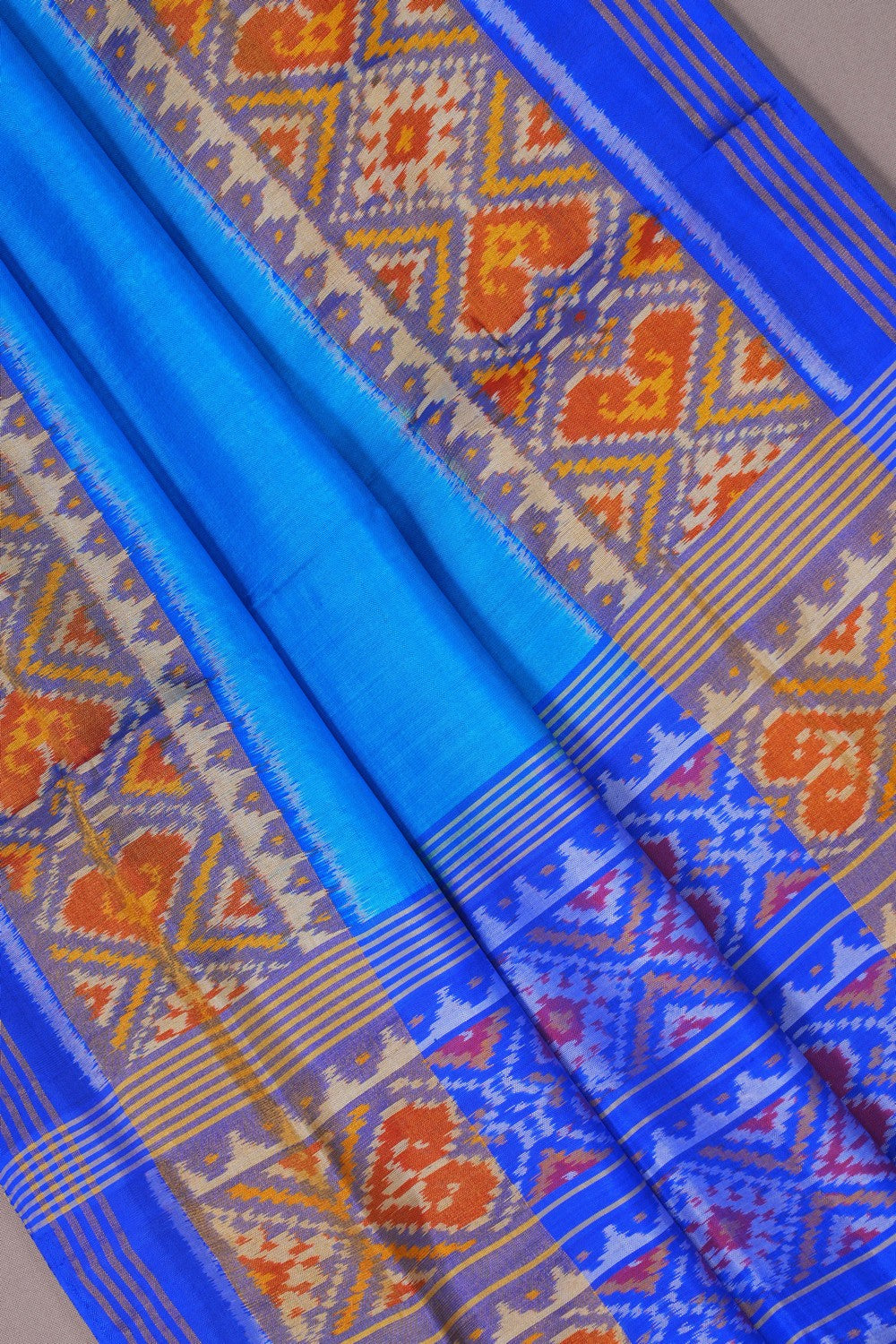 Image of Rajkot Silk Blue Saree