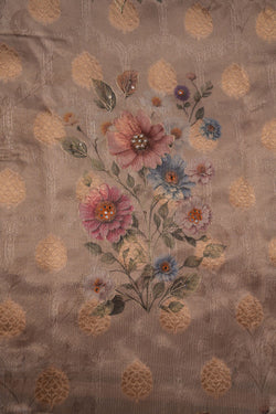 Image of A Tissue-Printed Embroidery Saree