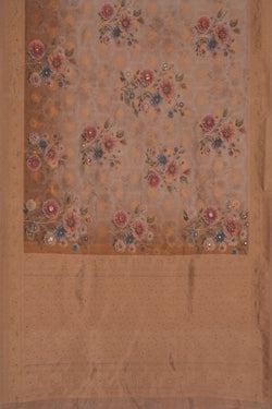 Image of A Tissue-Printed Embroidery Saree
