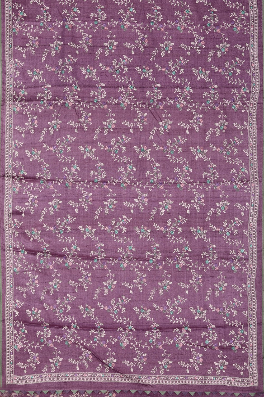 Tussar Embroidery Saree