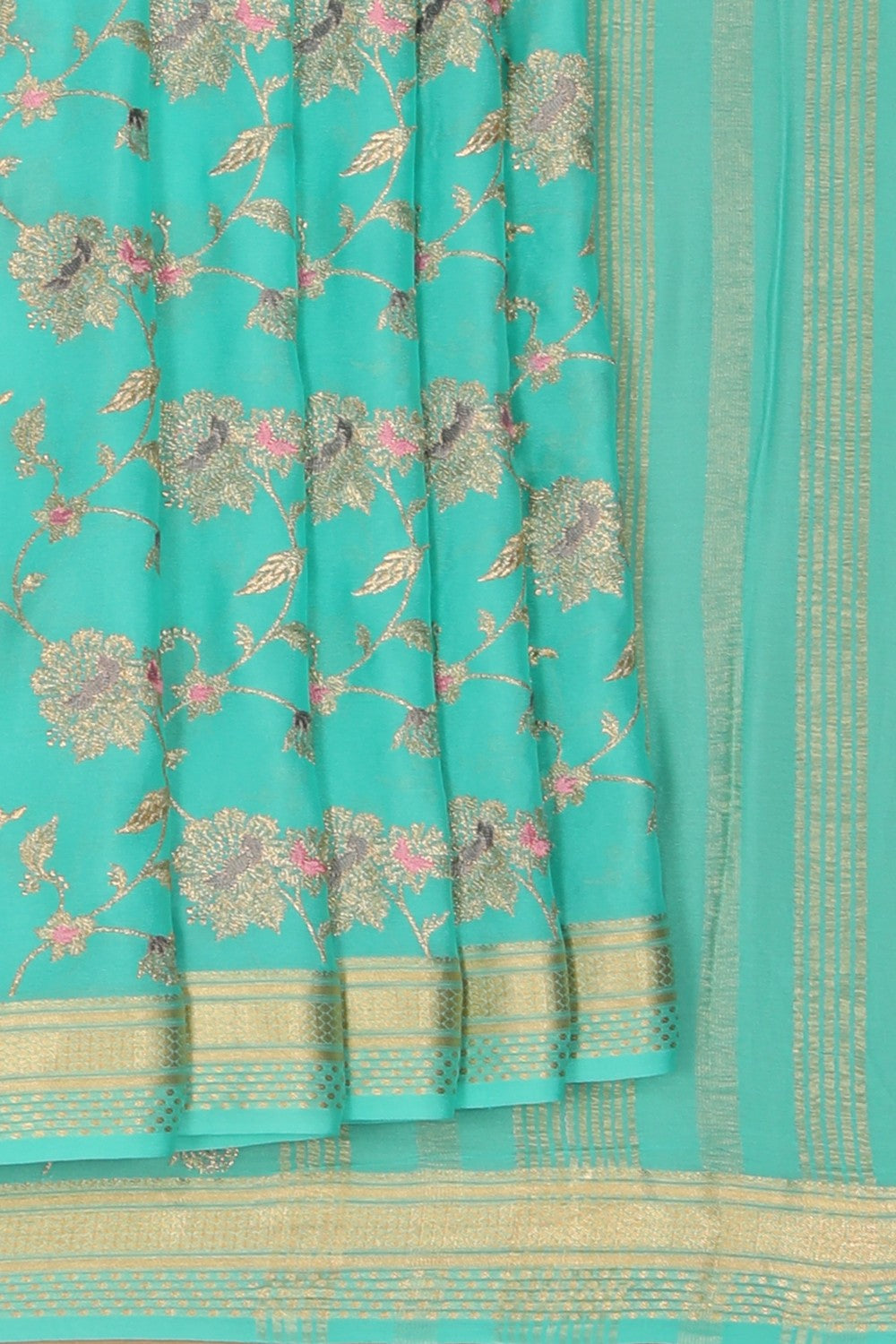 Image of Crepe Embroidery Saree