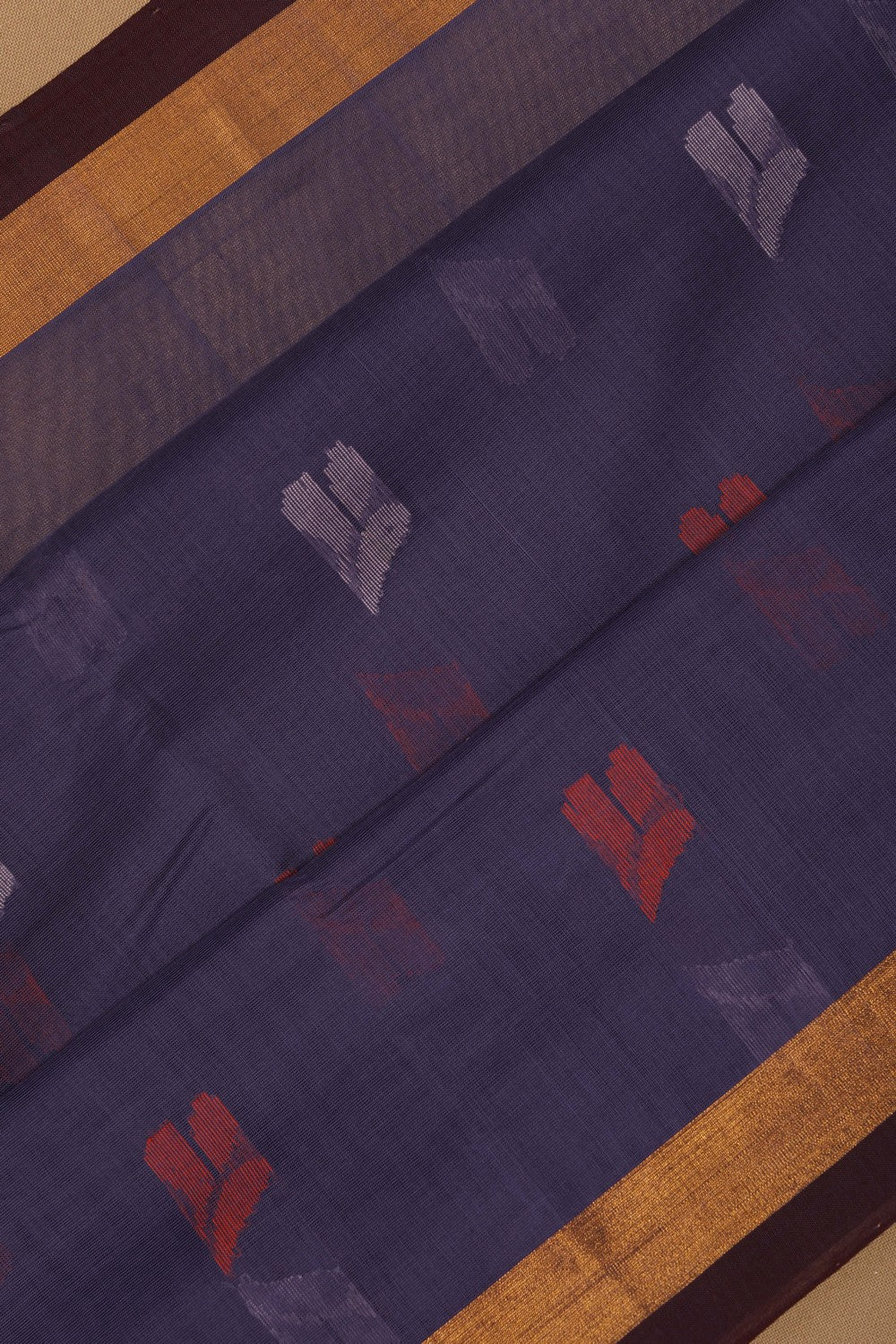 South Cotton Purple Saree