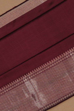 Image of Mangalgiri Silk Maroon Saree
