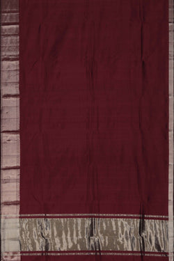 Image of Mangalgiri Silk Maroon Saree