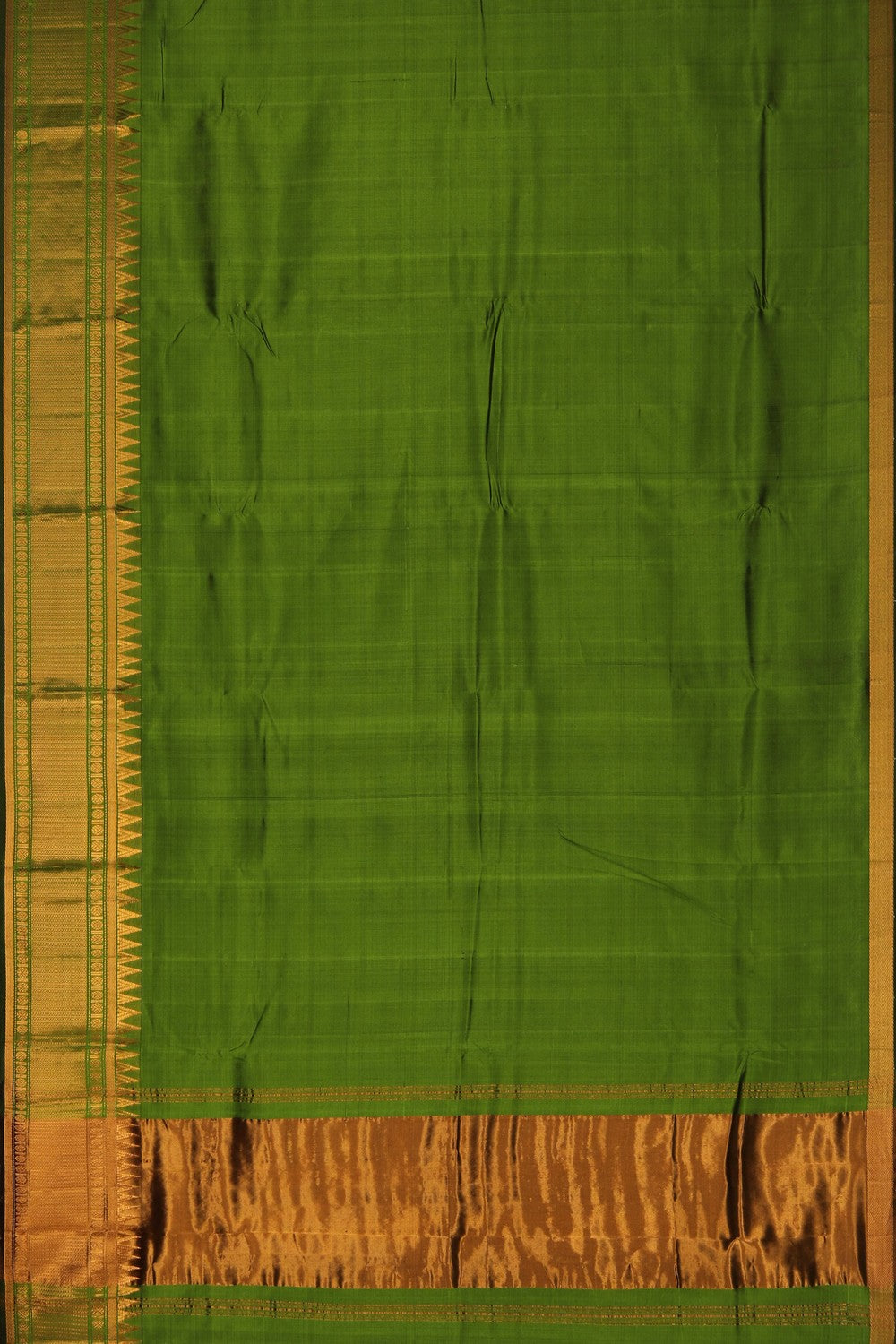 Mangalgiri Silk Green Saree