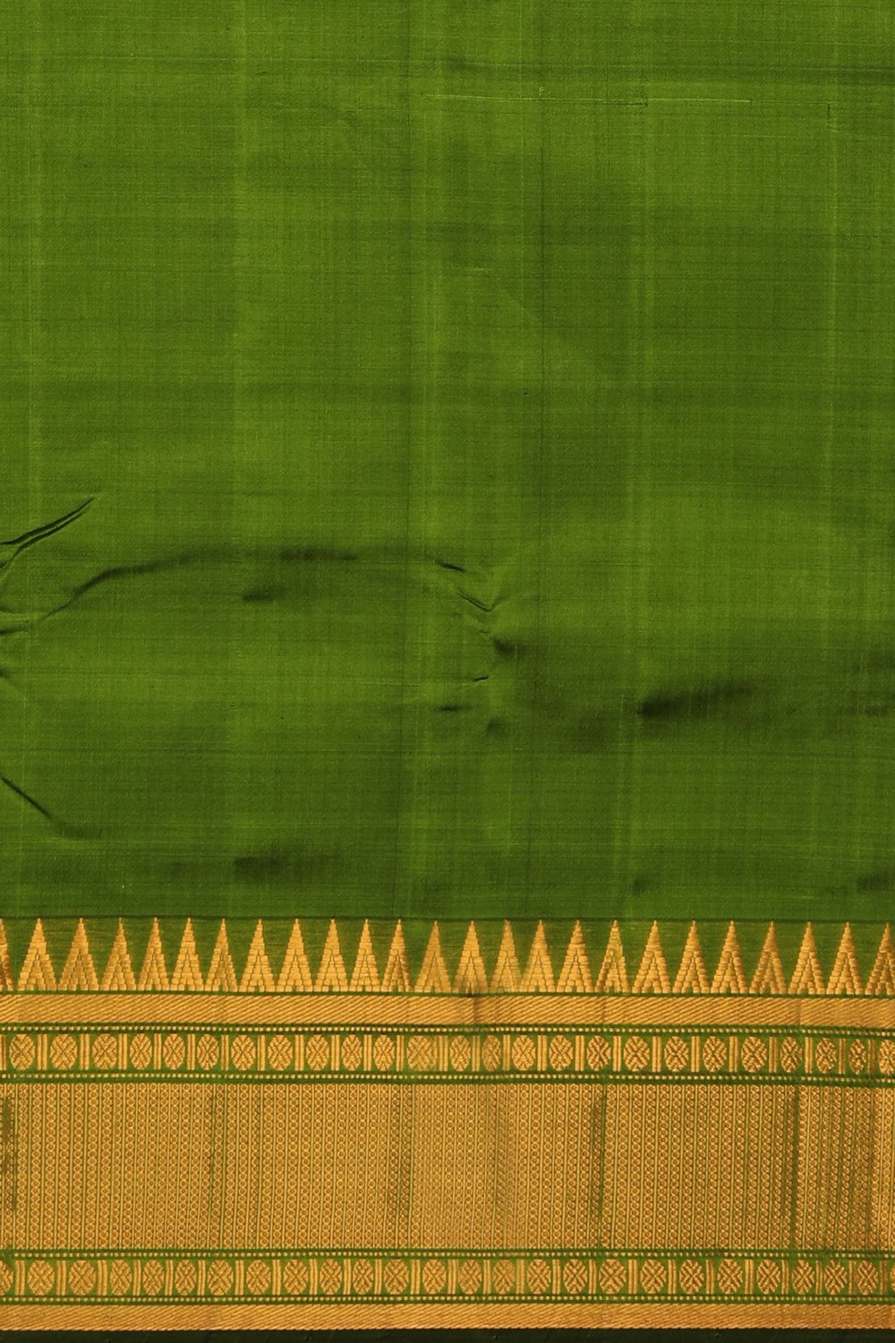 Mangalgiri Silk Green Saree
