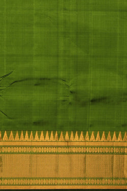 Image of Mangalgiri Silk Green Saree