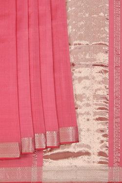 Image of Mangalgiri Silk Pink Saree