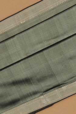 Image of Mangalgiri Silk Grey Saree