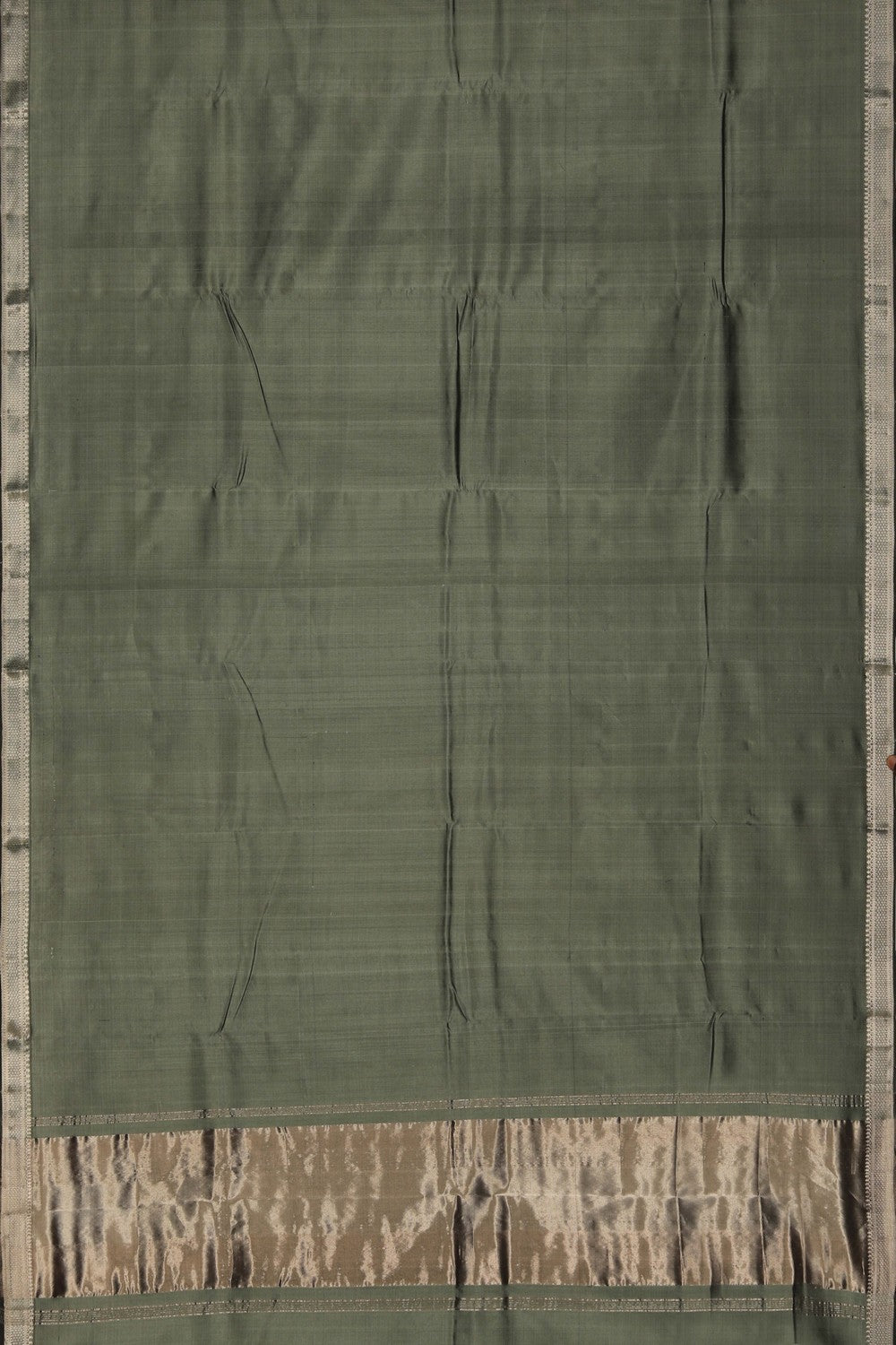 Mangalgiri Silk Grey Saree