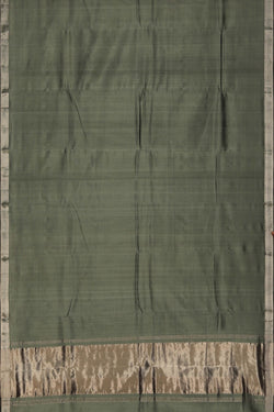 Image of Mangalgiri Silk Grey Saree