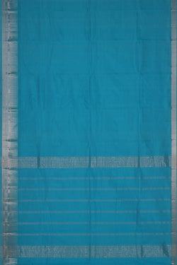 Image of Mangalgiri Silk Blue Saree