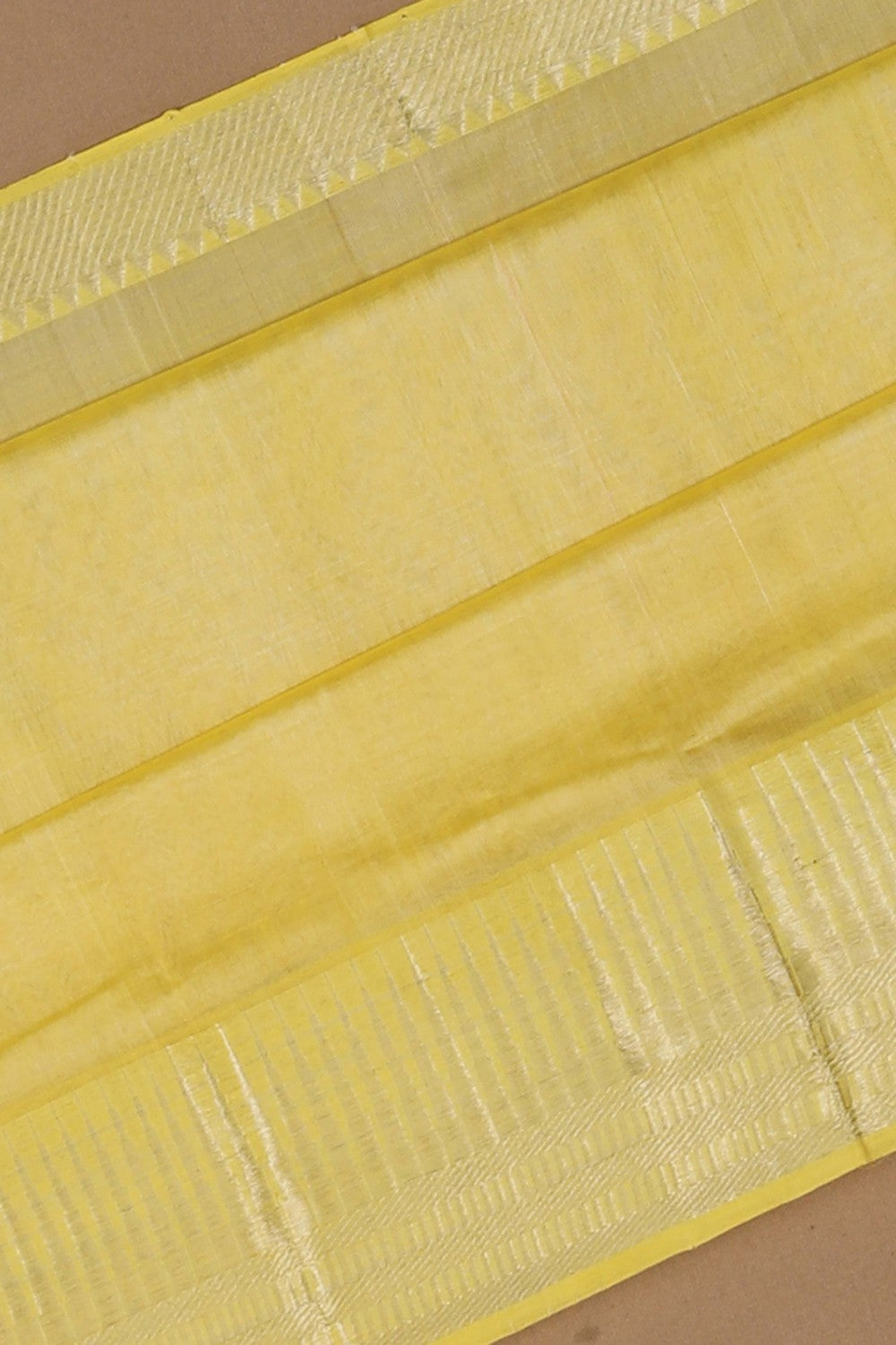Mangalgiri Silk Yellow Saree