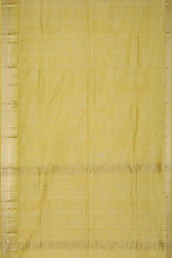 Image of Mangalgiri Silk Yellow Saree