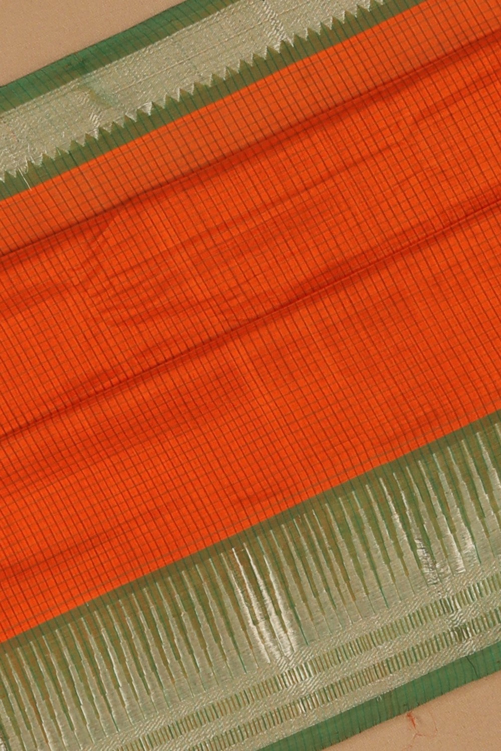Mangalgiri Silk Check Pattern Saree