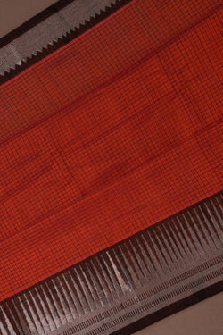 Image of Mangalgiri Silk Check Pattern Saree