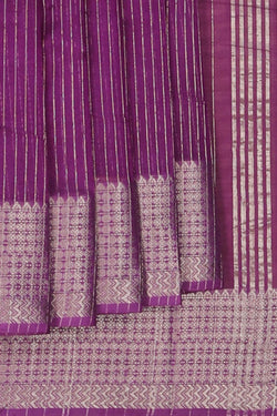 Image of Mangalgiri Silk Purple Saree