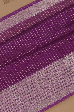 Image of Mangalgiri Silk Purple Saree