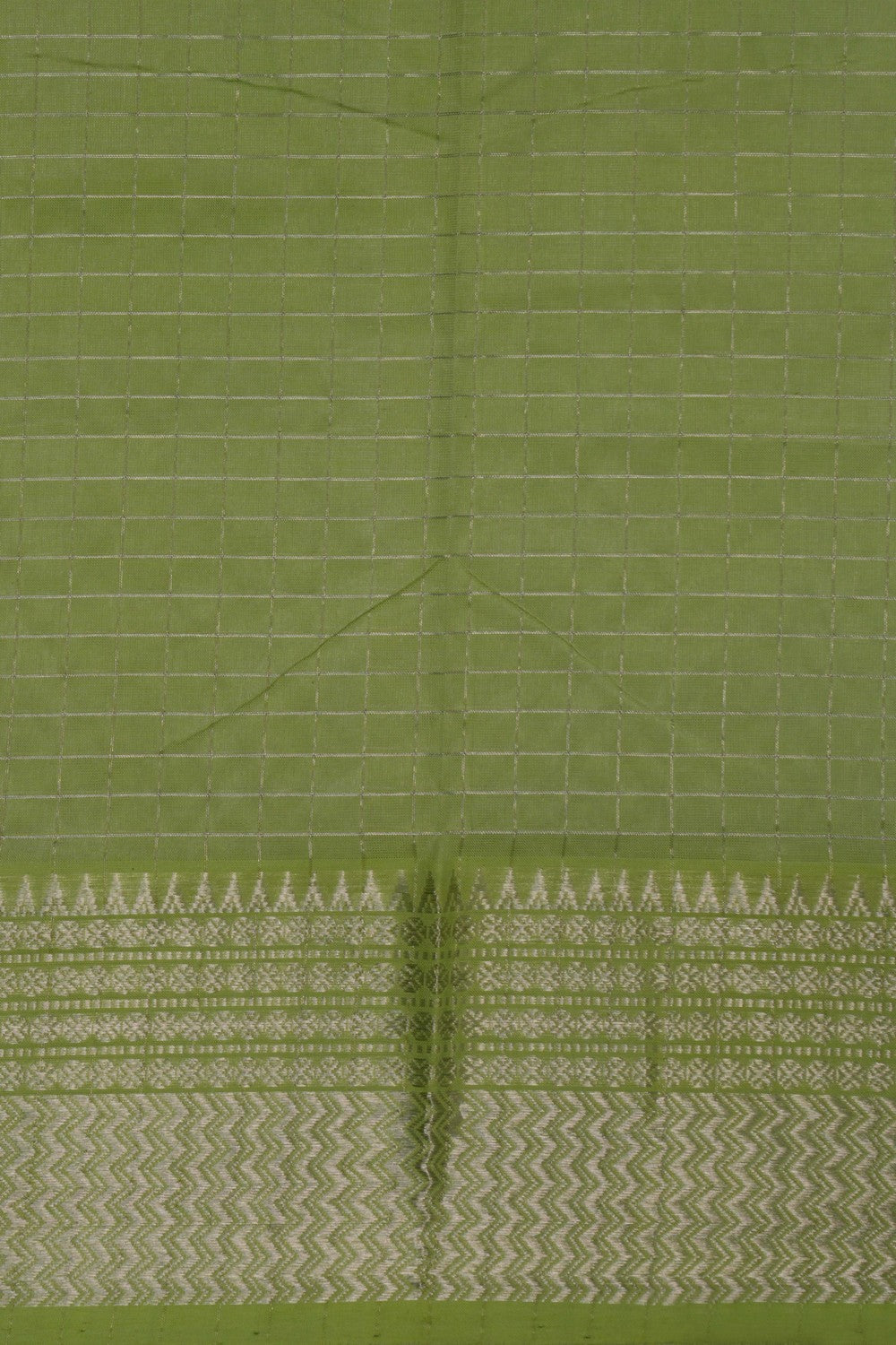 Image of Mangalgiri Silk Check Pattern Saree
