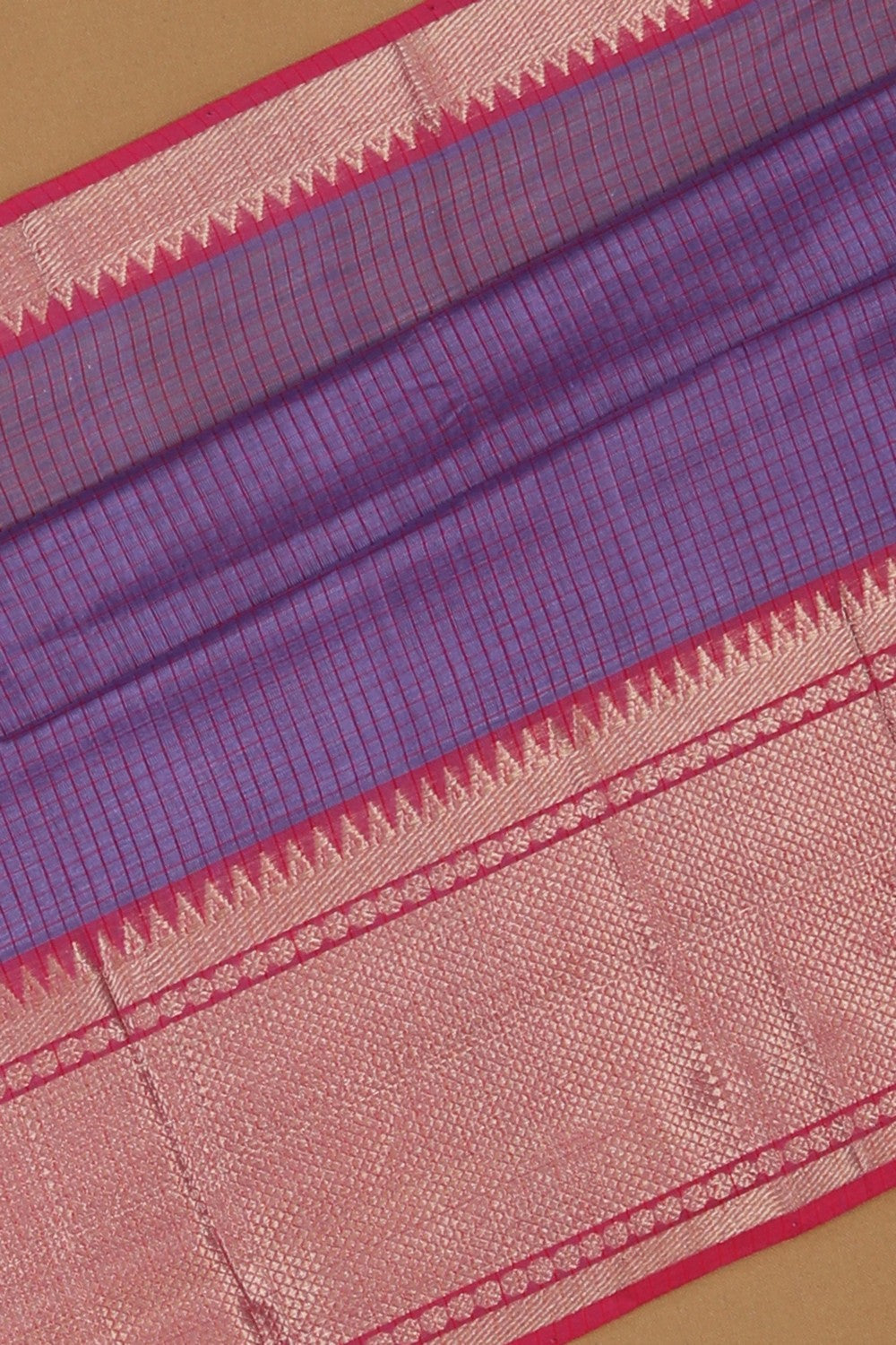 Mangalgiri Silk Check Pattern Saree
