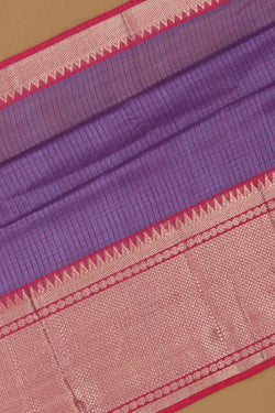 Image of Mangalgiri Silk Check Pattern Saree