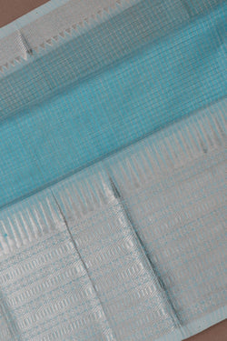 Image of Mangalgiri Silk Check Pattern Saree