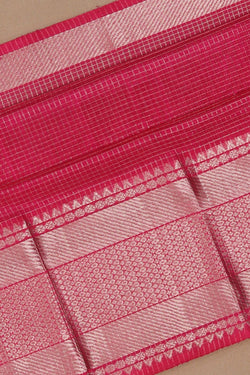 Image of Mangalgiri Silk Check Pattern Saree
