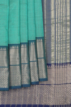 Image of Mangalgiri Silk Check Pattern Saree