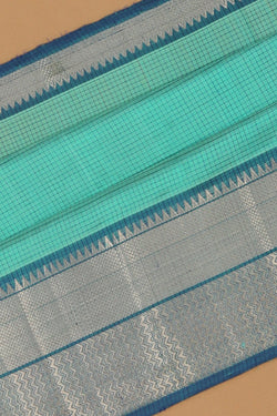 Image of Mangalgiri Silk Check Pattern Saree