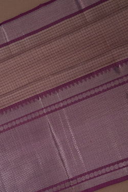 Image of Mangalgiri Silk Check Pattern Saree