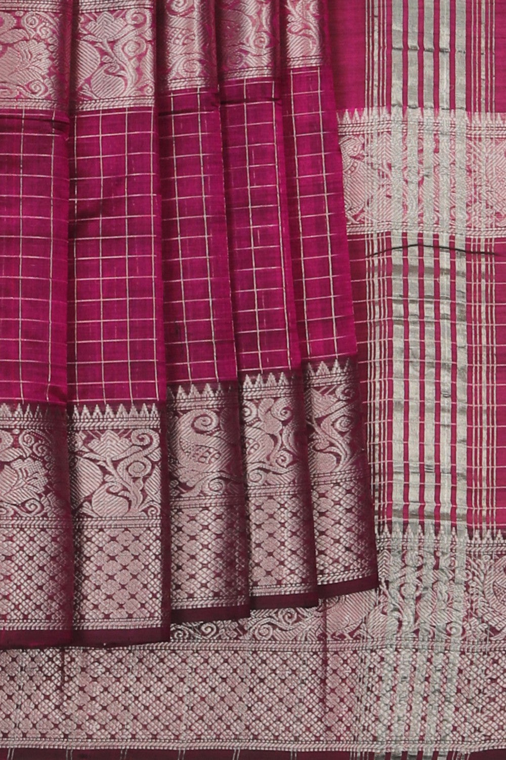 Mangalgiri Silk Plum Purple Saree