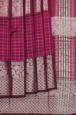 Image of Mangalgiri Silk Plum Purple Saree