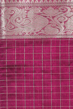 Image of Mangalgiri Silk Plum Purple Saree