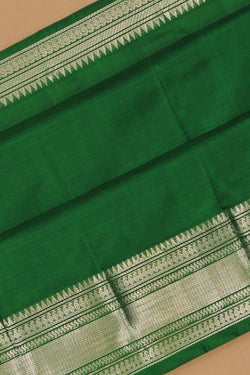 Image of Mangalgiri Silk Green Saree