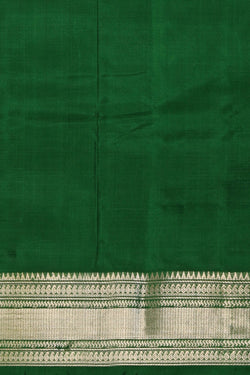Image of Mangalgiri Silk Green Saree