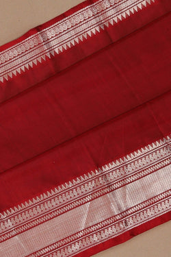 Image of Mangalgiri Silk Maroon Saree