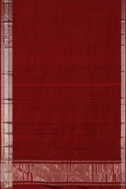 Image of Mangalgiri Silk Maroon Saree