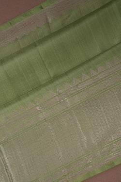 Image of Mangalgiri Silk Sage Green Saree