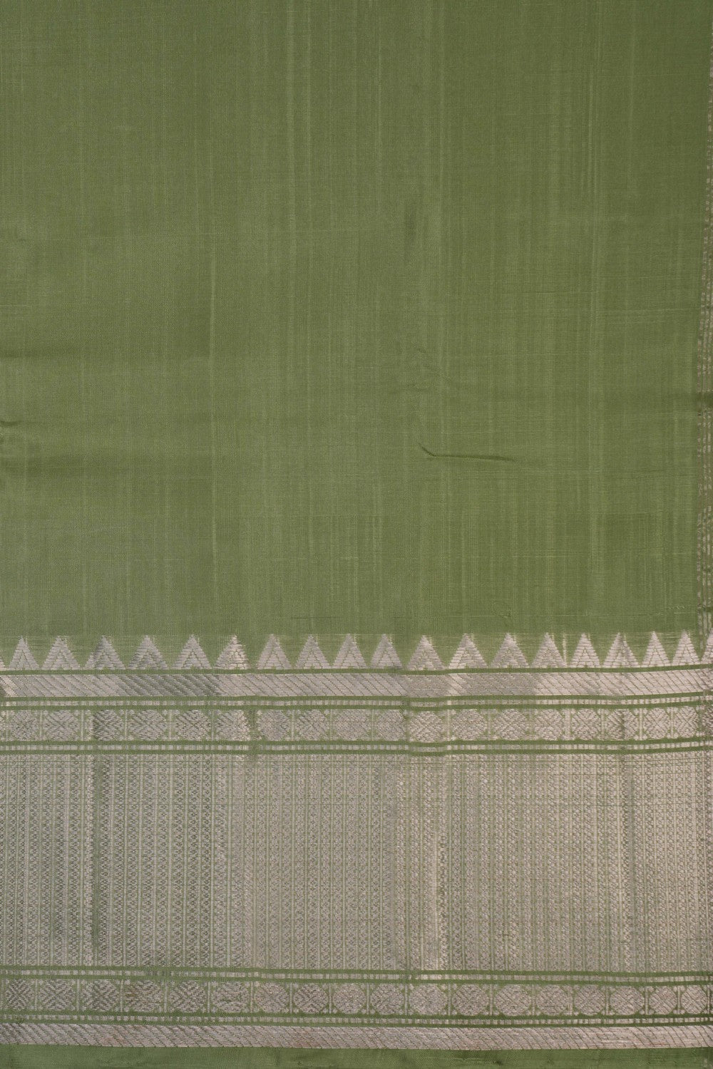 Mangalgiri Silk Sage Green Saree