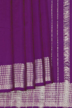 Image of Mangalgiri Silk Purple Saree