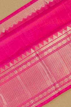 Image of Mangalgiri Silk Fuchsia Pink Saree