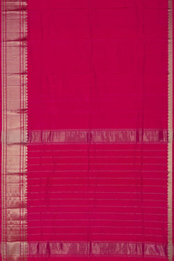 Image of Mangalgiri Silk Fuchsia Pink Saree