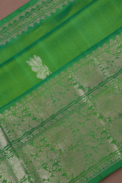 Image of Mangalgiri Silk Green Saree