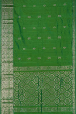 Image of Mangalgiri Silk Green Saree