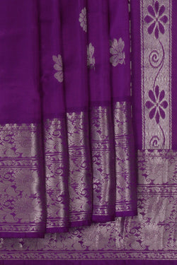 Image of Mangalgiri Silk Purple Saree