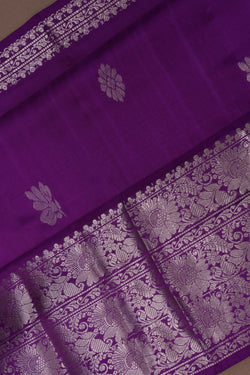 Image of Mangalgiri Silk Purple Saree