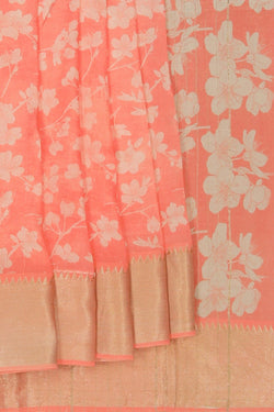 Image of Mangalgiri Silk Pink Saree